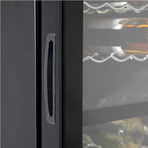 Baridi 28 Bottle Wine Cooler Fridge with Digital Touch Screen Controls & LED Light, Black - DH10