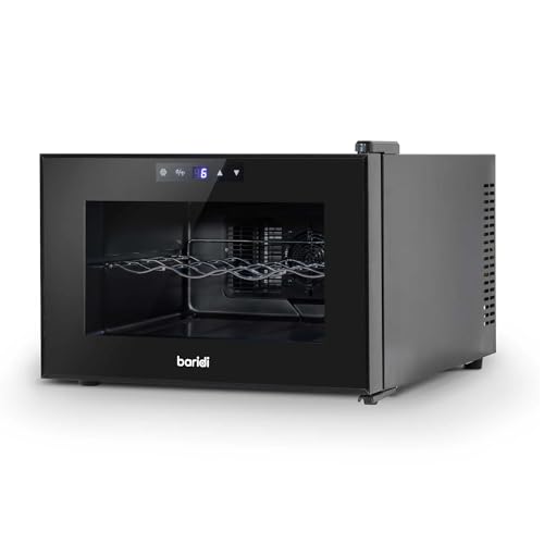 Baridi 28 Bottle Wine Cooler Fridge with Digital Touch Screen Controls & LED Light, Black - DH10