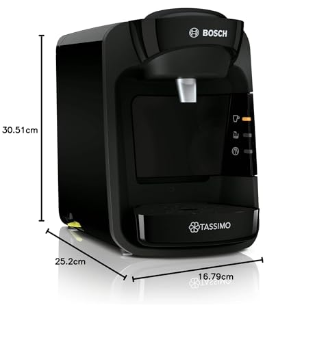 Tassimo TAS3102GB Coffee Machine, Plastic, 1300 W, Black