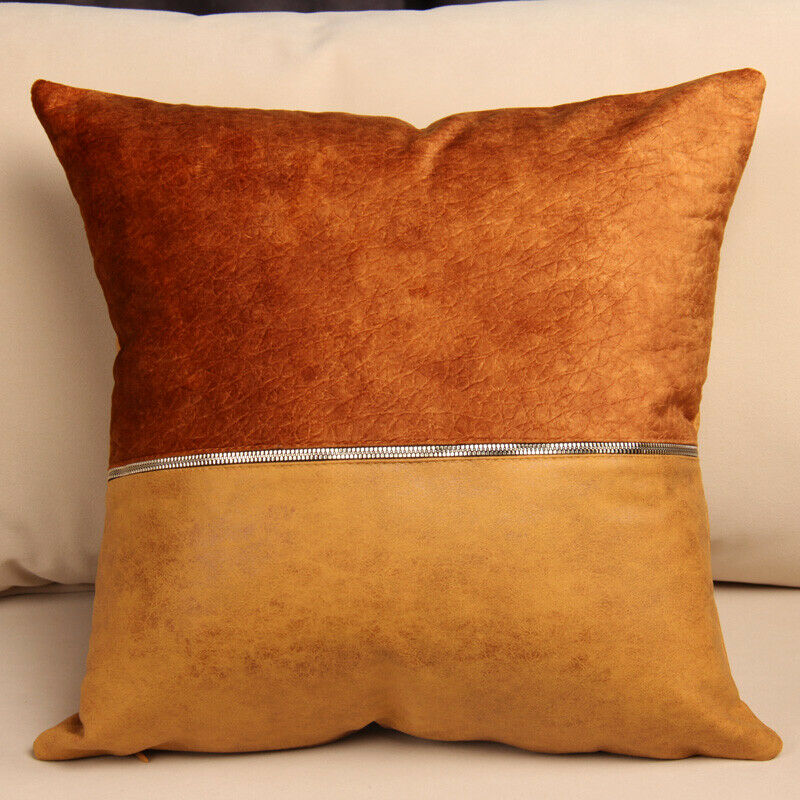 Golden Chain Polyester PU Cushion Cover Hotel Home Decoration 45x45cm-5