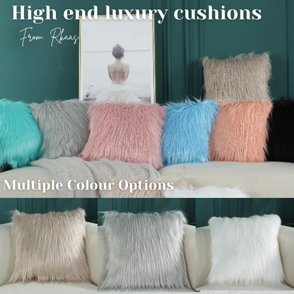 Long Fur Cushion Covers 18 X 18 "-0