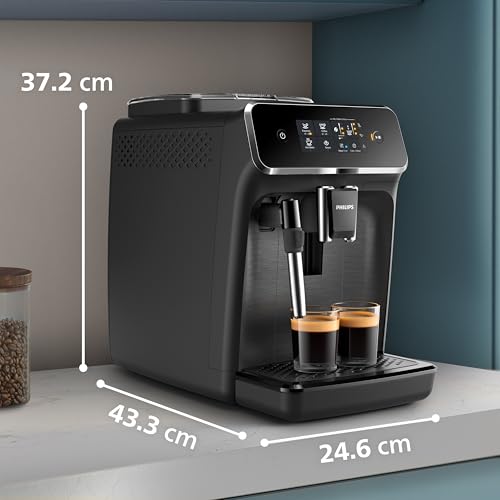Philips 5500 Series Bean to Cup Coffee Machine – 20 Hot & Iced drinks, LatteGo Milk Frother, Fastest-to-Clean, 40% Quieter, Ceramic Grinder, Fully Automatic Espresso & Cappuccino maker – EP5546/70