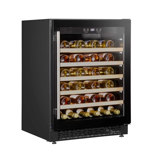 Baridi 28 Bottle Wine Cooler Fridge with Digital Touch Screen Controls & LED Light, Black - DH10