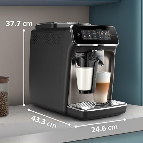 Philips 5500 Series Bean to Cup Coffee Machine – 20 Hot & Iced drinks, LatteGo Milk Frother, Fastest-to-Clean, 40% Quieter, Ceramic Grinder, Fully Automatic Espresso & Cappuccino maker – EP5546/70
