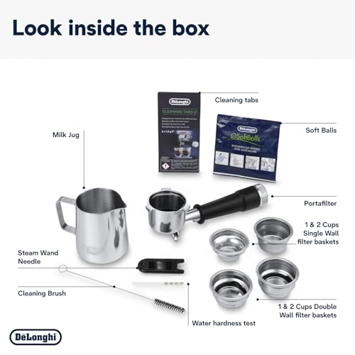 De'Longhi La Specialista Arte EC9155.W, Barista Pump Espresso Machine, Bean to Cup Coffee and Cappuccino Maker, 8 Grinding Settings, MyLatte Art Frothing Wand, 1550W, White