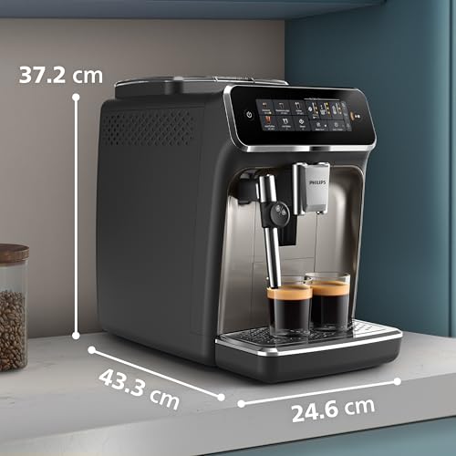 Philips 5500 Series Bean to Cup Coffee Machine – 20 Hot & Iced drinks, LatteGo Milk Frother, Fastest-to-Clean, 40% Quieter, Ceramic Grinder, Fully Automatic Espresso & Cappuccino maker – EP5546/70