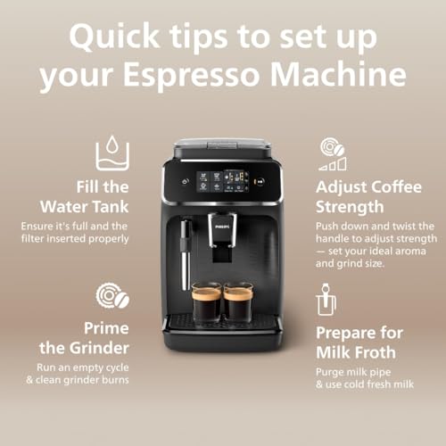 Philips 5500 Series Bean to Cup Coffee Machine – 20 Hot & Iced drinks, LatteGo Milk Frother, Fastest-to-Clean, 40% Quieter, Ceramic Grinder, Fully Automatic Espresso & Cappuccino maker – EP5546/70
