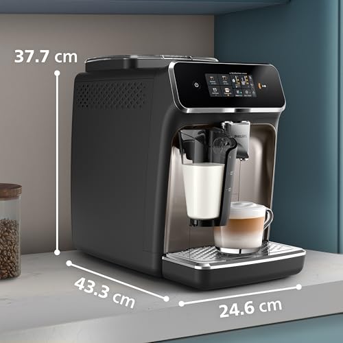 Philips 5500 Series Bean to Cup Coffee Machine – 20 Hot & Iced drinks, LatteGo Milk Frother, Fastest-to-Clean, 40% Quieter, Ceramic Grinder, Fully Automatic Espresso & Cappuccino maker – EP5546/70
