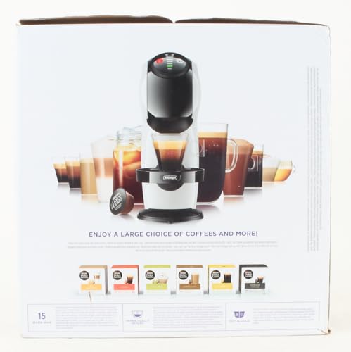 NESCAFÉ De'Longhi Dolce Gusto EDG225.W Automatic Coffee Machine Genio S Pod Coffee Machine, compact design, adjustable drink size, 0,8L removable water tank, White White Machine