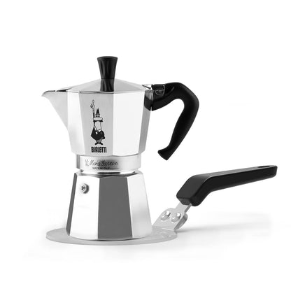 Bialetti Moka Express Aluminium Stovetop Coffee Maker, Silver, 1 Cup