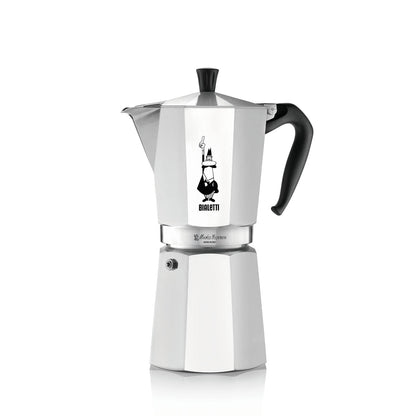 Bialetti Moka Express Aluminium Stovetop Coffee Maker, Silver, 1 Cup