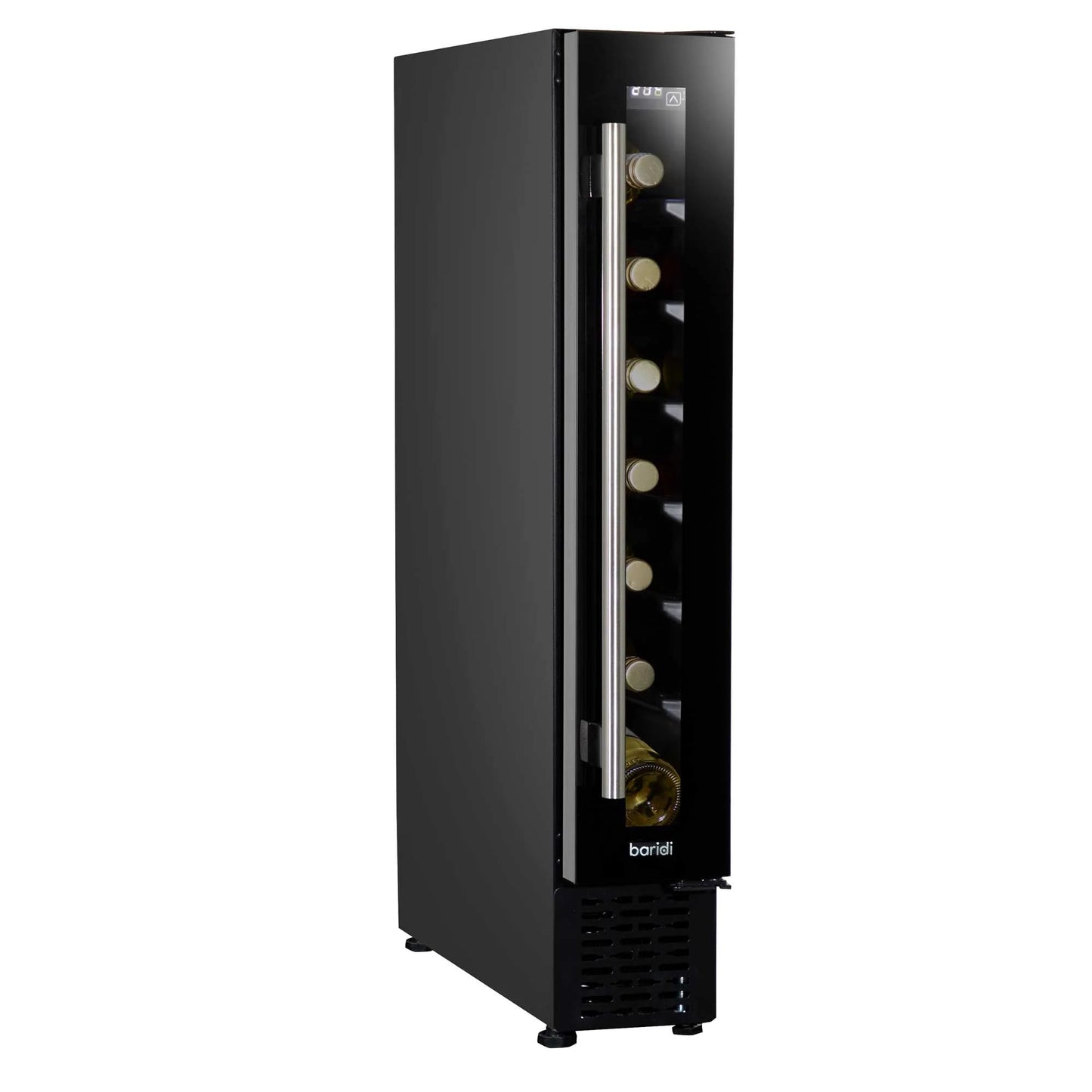 Baridi Black 12 Bottle Wine Fridge Cooler, Super Quiet 25dB, Touch Control, LED - DH73