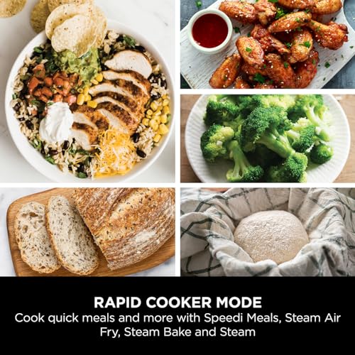 Ninja Combi 12-In-1 Multi-Cooker, Oven & Air Fryer, 12 Cooking Functions, Make 15 Minute* Family-Size Meals, Includes Bake Tray, Pan, & Recipe Guide, Grey, SFP700UK