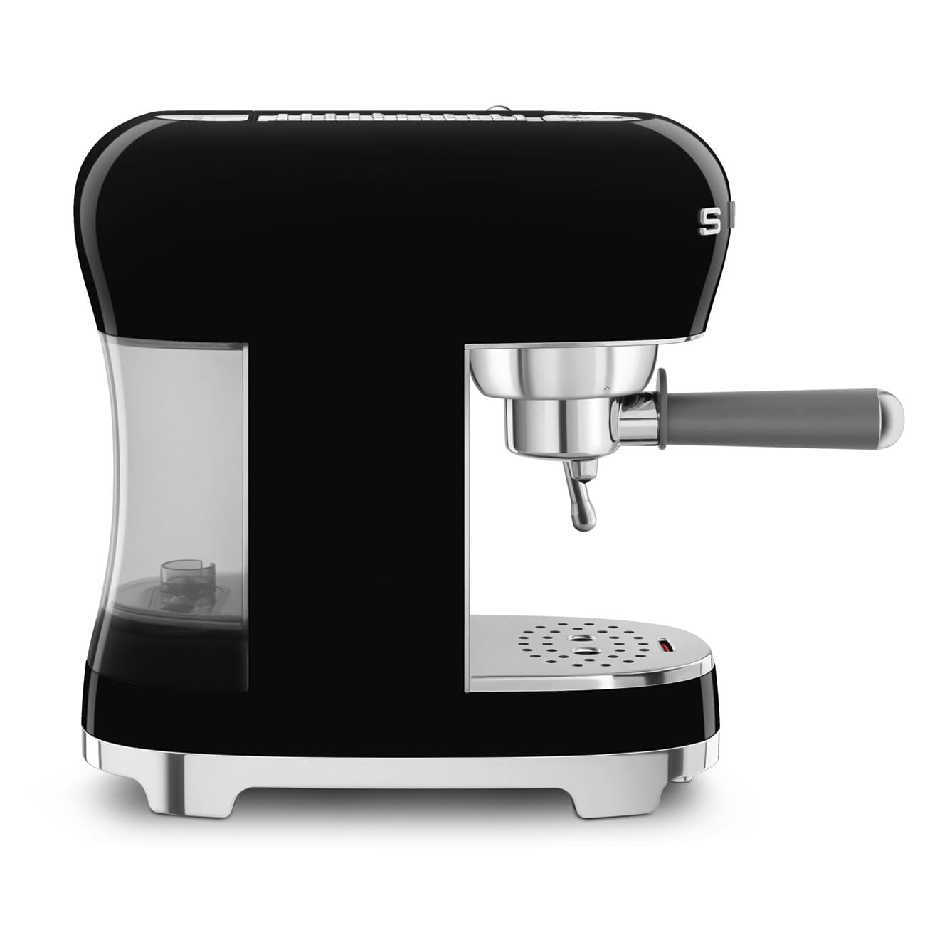 Smeg Retro Coffee Range Set, Espresso Machine with Steam Wand, Electric Coffee Grinder, Black