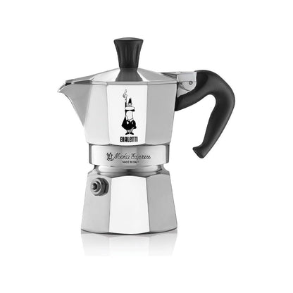 Bialetti Moka Express Aluminium Stovetop Coffee Maker, Silver, 1 Cup