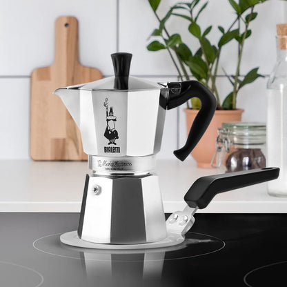 Bialetti Moka Express Aluminium Stovetop Coffee Maker, Silver, 1 Cup