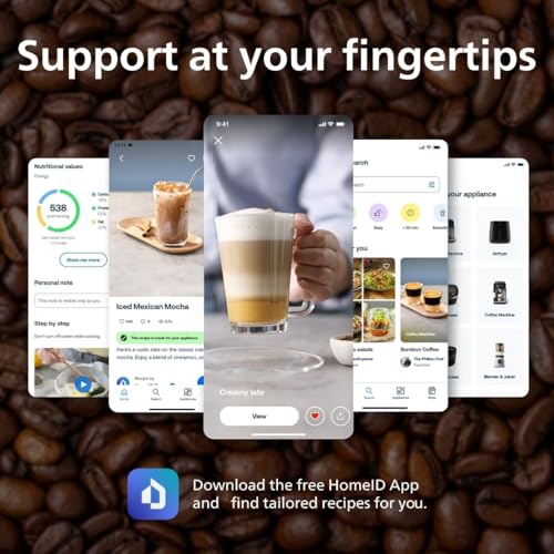 Philips 5500 Series Bean to Cup Coffee Machine – 20 Hot & Iced drinks, LatteGo Milk Frother, Fastest-to-Clean, 40% Quieter, Ceramic Grinder, Fully Automatic Espresso & Cappuccino maker – EP5546/70