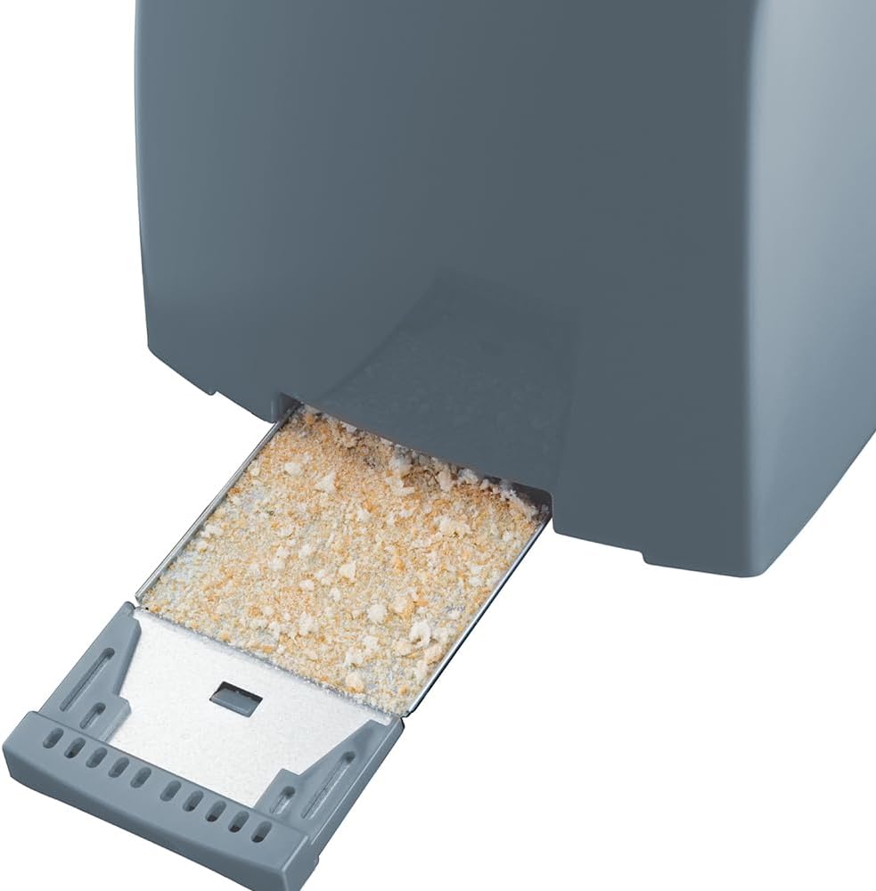 Russell Hobbs 21274 Textures Kettle, Plastic, 3000 W, 1.7 Litres, Grey with Hobbs 21644 Textures Toaster, Plastic, 850 W, Grey