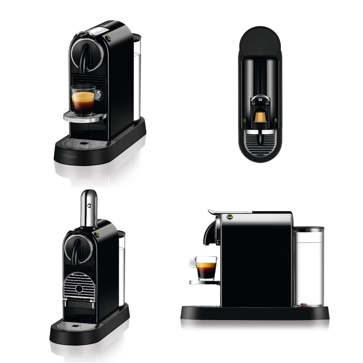 Nespresso De'Longhi CitiZ EN167.B, Capsule, Single-Serve Pod Coffee Machine, Compact Design, 19 Bar Pressure, 2 Cup Sizes, Welcome Set Included, Black, 1260 W