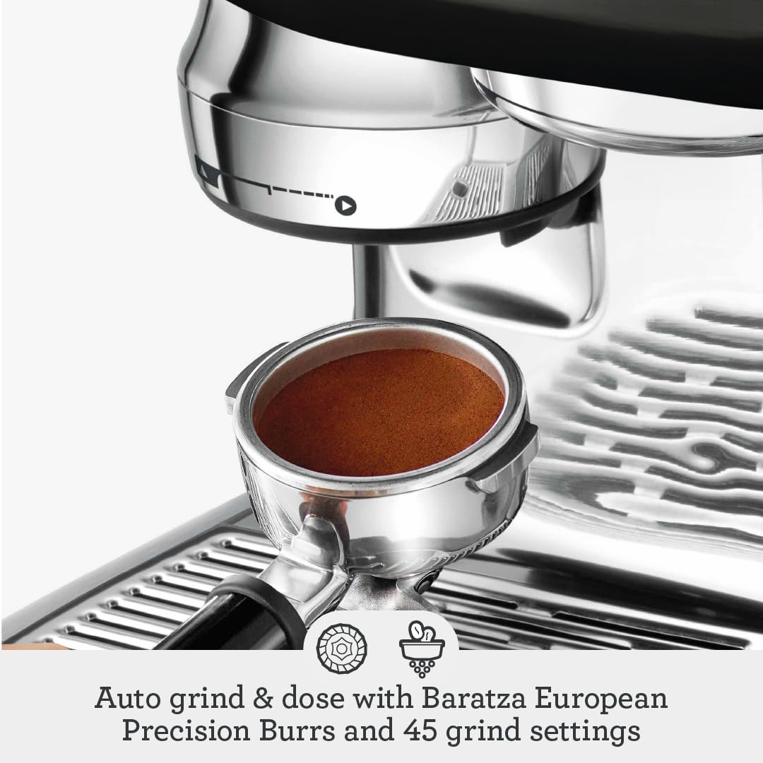 Sage - The Oracle Jet, Professional Coffee Machine with Manual and Automatic Milk Frother - With Knock Box, Milk Jug and Portafilter - 14 Pre-sets, 2.3L Water Tank, 1600 W, Black Truffel