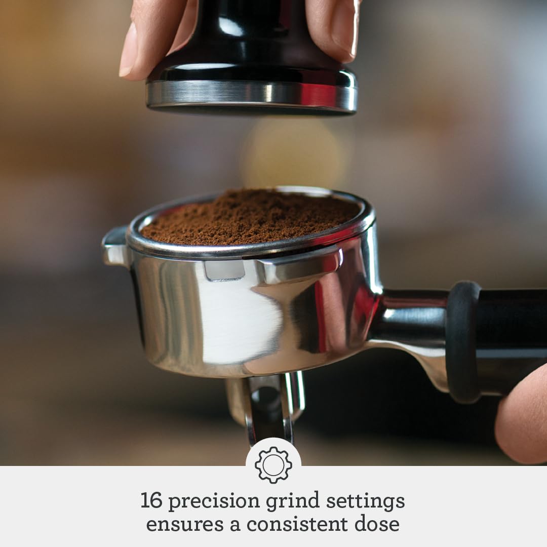 Sage - The Barista Express - Bean to Cup Coffee Machine with Grinder and Milk Frother, Black Truffle