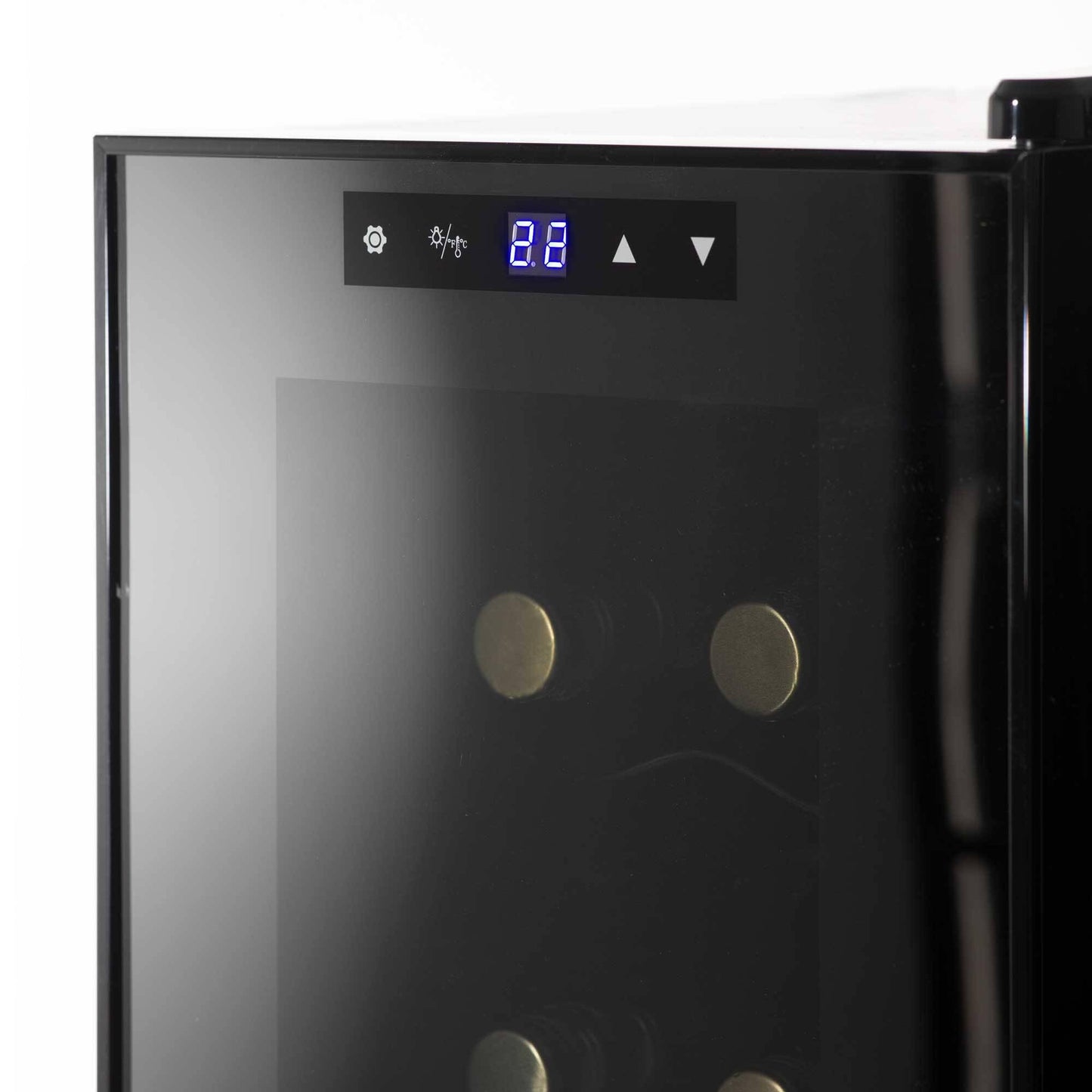 Baridi Black 12 Bottle Wine Fridge Cooler, Super Quiet 25dB, Touch Control, LED - DH73