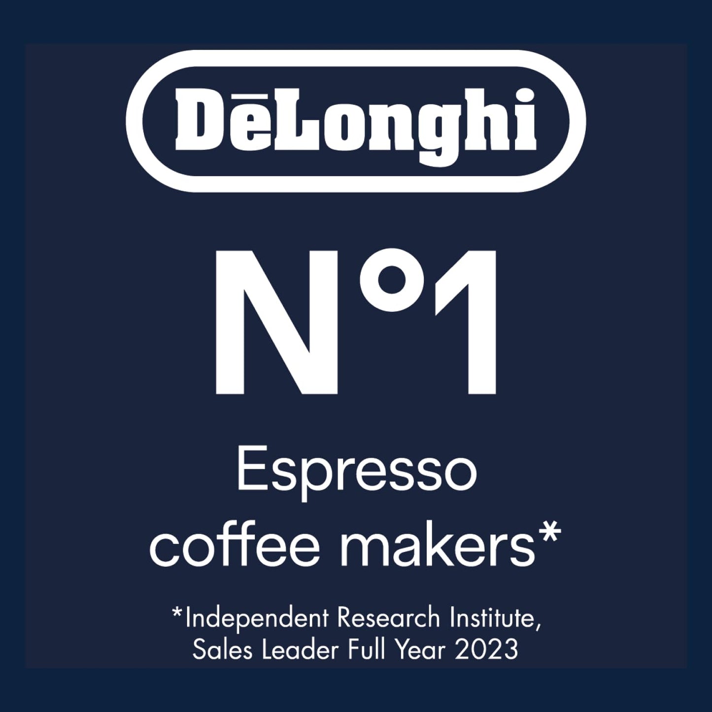 Delonghi Rivelia EXAM440.55.G, Fully Automatic Coffee Machine with LatteCrema Hot, Automatic Milk Frother, Compact Size Bean to Cup Coffee Machine, 16 Recipes, Full Touch Colored Display, Pebble Grey