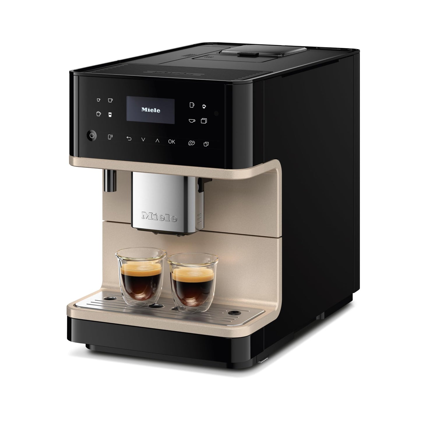 Miele NEW CM 6360 MilkPerfection Automatic Wifi Coffee Maker & Espresso Machine Combo, Obsidian Black & Clean Steel Metallic - Grinder, Milk Frother, Cup Warmer, Glass Milk Container