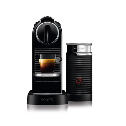 Nespresso De'Longhi CitiZ EN167.B, Capsule, Single-Serve Pod Coffee Machine, Compact Design, 19 Bar Pressure, 2 Cup Sizes, Welcome Set Included, Black, 1260 W