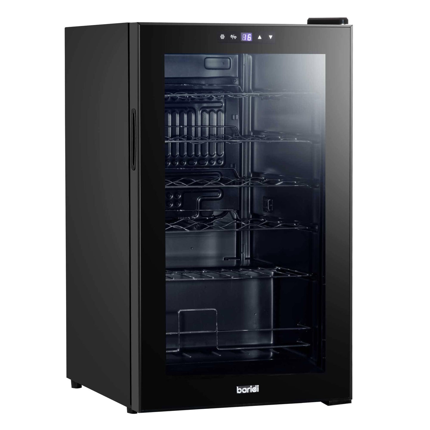 Baridi Black 12 Bottle Wine Fridge Cooler, Super Quiet 25dB, Touch Control, LED - DH73