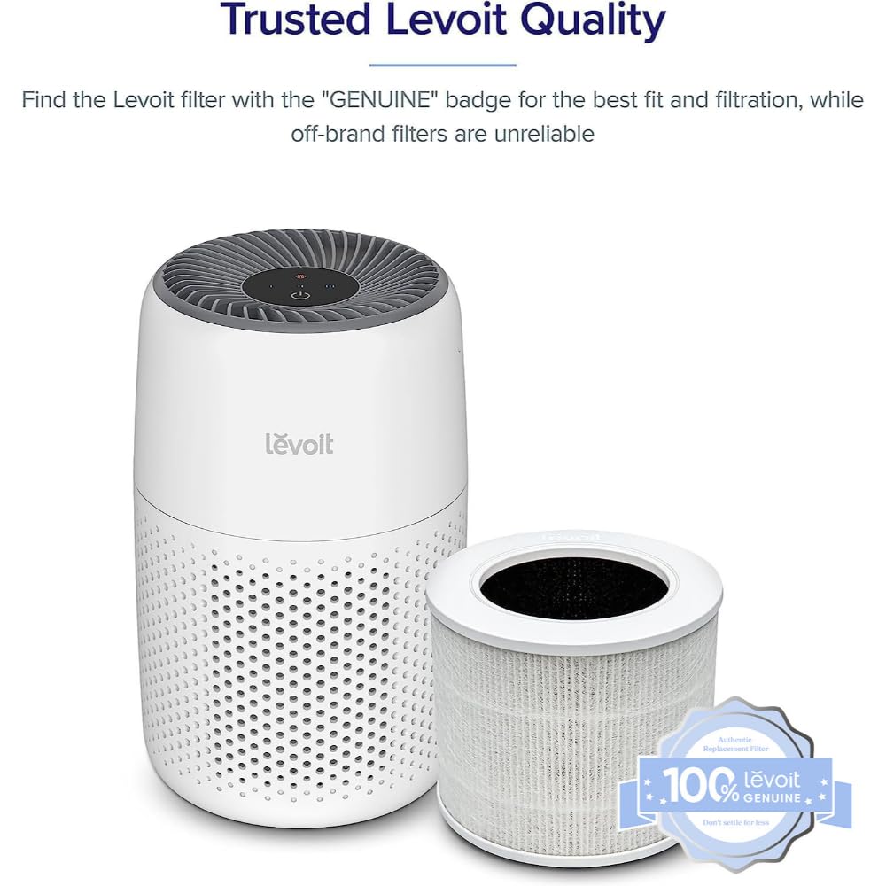 LEVOIT Air Purifier for Bedroom Home, Quiet HEPA Filter Cleaner with Fragrance Sponge & 3 Speed for Better Sleep, Air Frenshener, Allergies, Dust, Pet Dander, Odour, Smoke, Office, Desktop, Core Mini