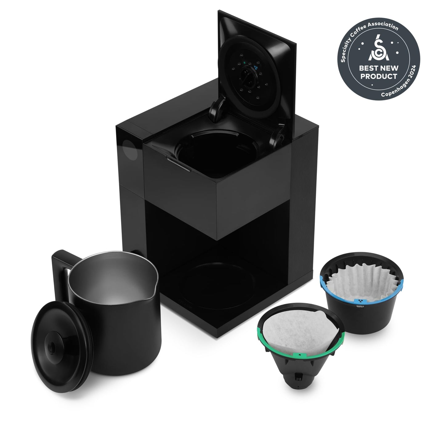 Fellow Aiden Precision Drip Coffee Maker, Thermal Carafe, Perfect Temperature Control, Bloom Cycle, Single Serve to 10 Cup Capacity, Matte Black, UK