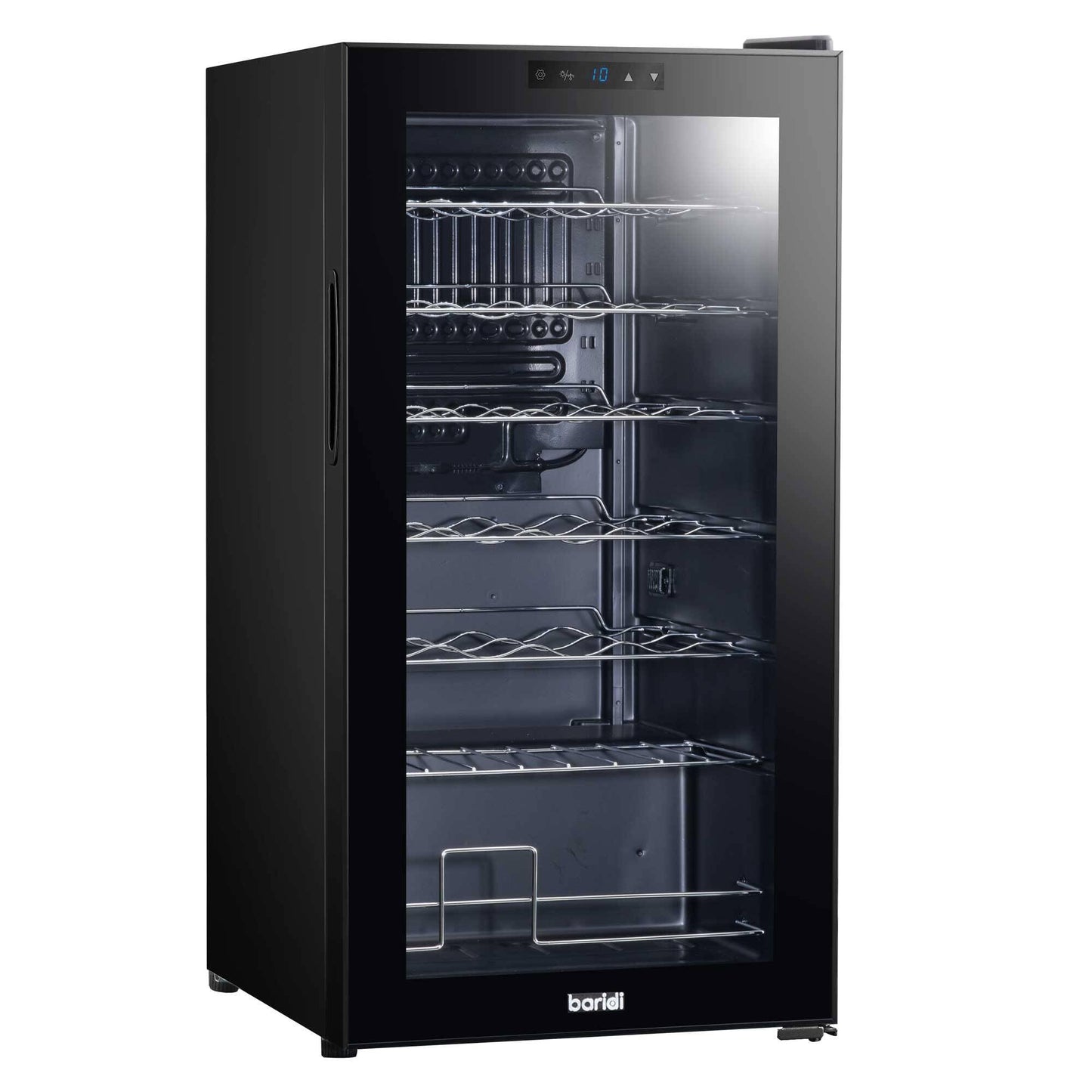 Baridi Black 12 Bottle Wine Fridge Cooler, Super Quiet 25dB, Touch Control, LED - DH73
