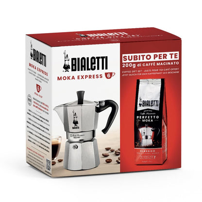 Bialetti Moka Express Aluminium Stovetop Coffee Maker, Silver, 1 Cup