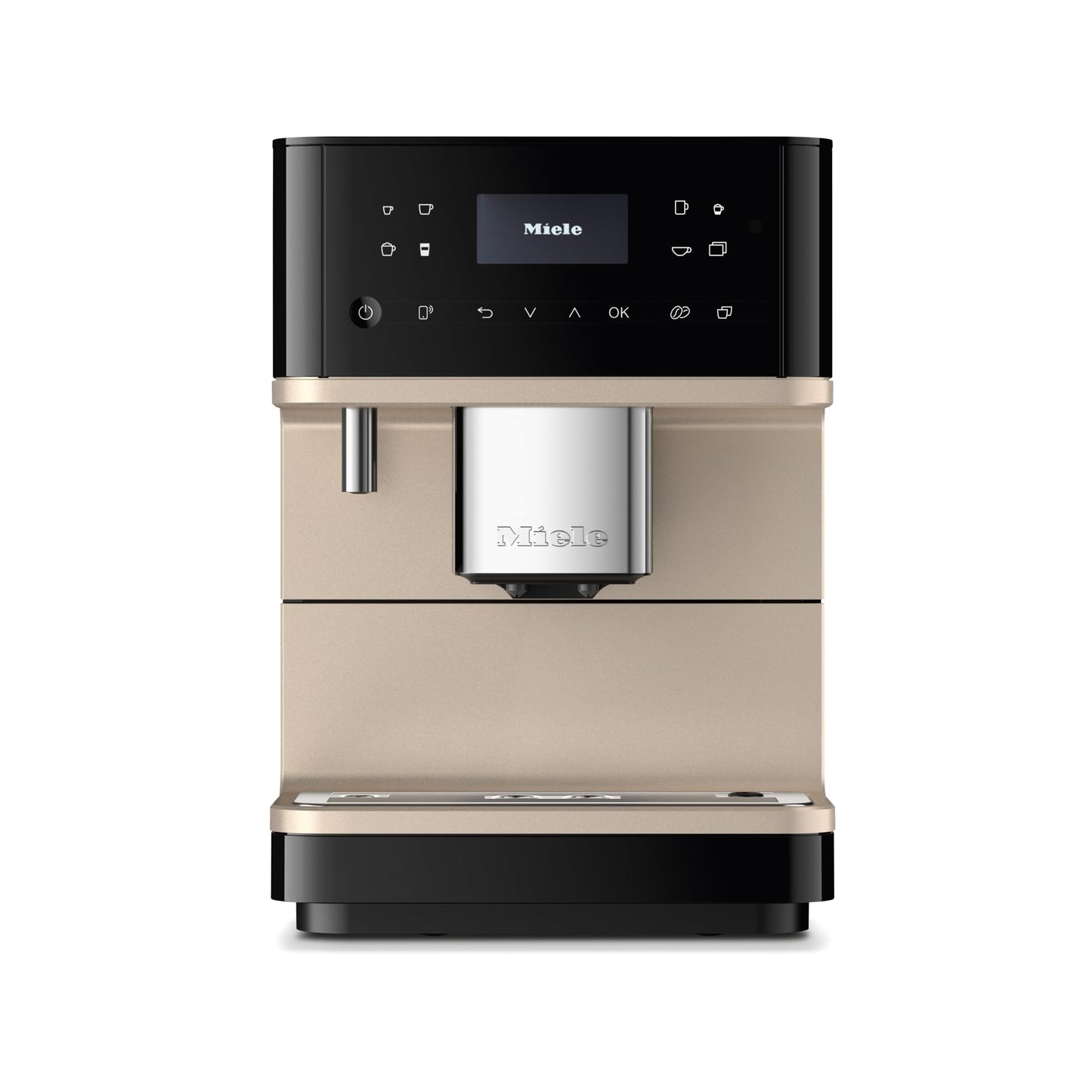 Miele NEW CM 6360 MilkPerfection Automatic Wifi Coffee Maker & Espresso Machine Combo, Obsidian Black & Clean Steel Metallic - Grinder, Milk Frother, Cup Warmer, Glass Milk Container