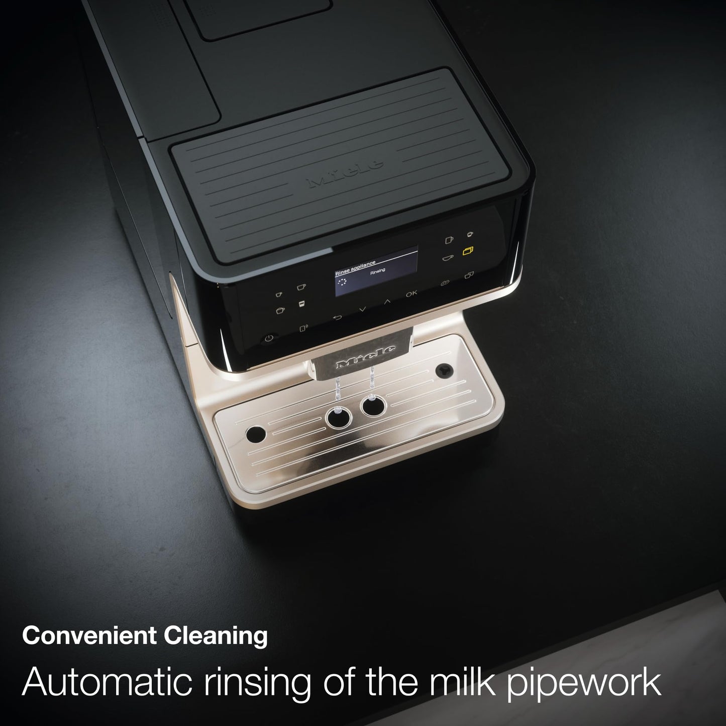 Miele NEW CM 6360 MilkPerfection Automatic Wifi Coffee Maker & Espresso Machine Combo, Obsidian Black & Clean Steel Metallic - Grinder, Milk Frother, Cup Warmer, Glass Milk Container