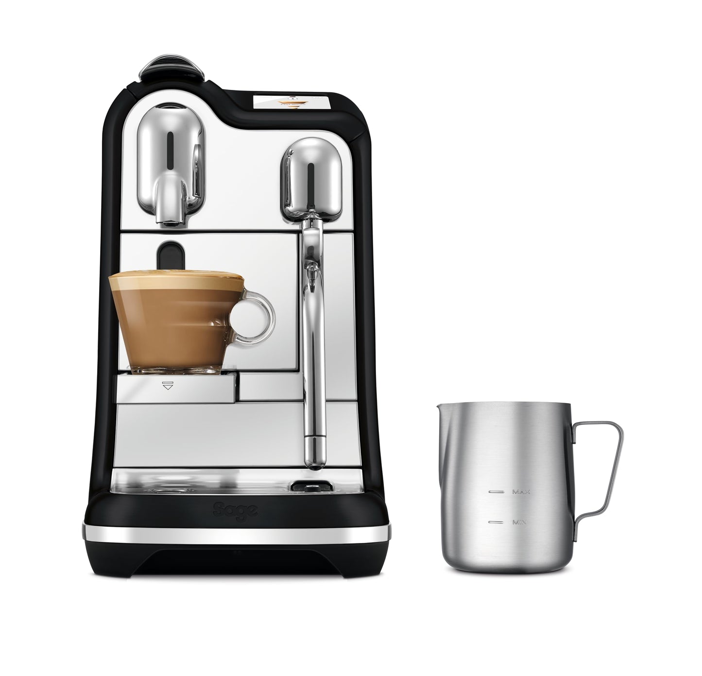 Nespresso Creatista Plus Coffee Machine by Sage, Capsule Espresso Machine, BNE800, Brushed Stainless Steel