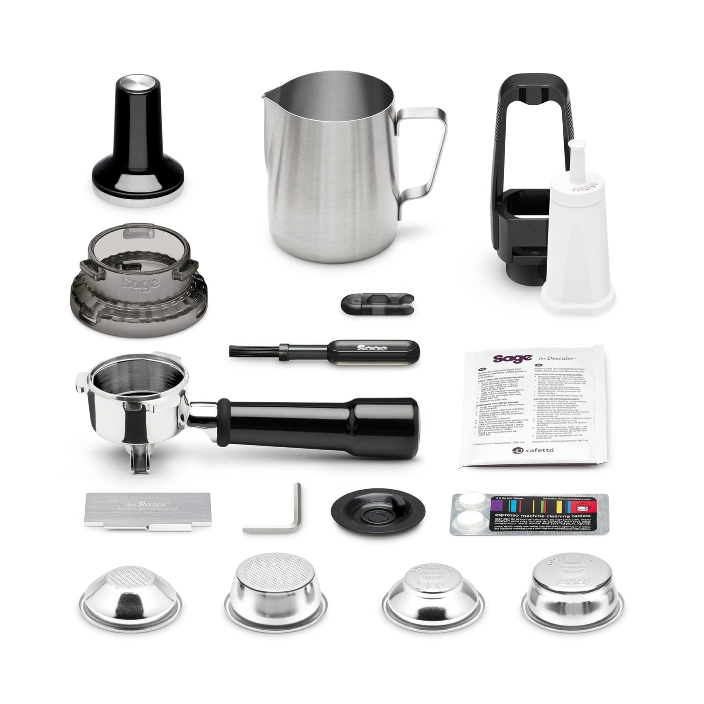 Sage - The Barista Express - Bean to Cup Coffee Machine with Grinder and Milk Frother, Black Gloss