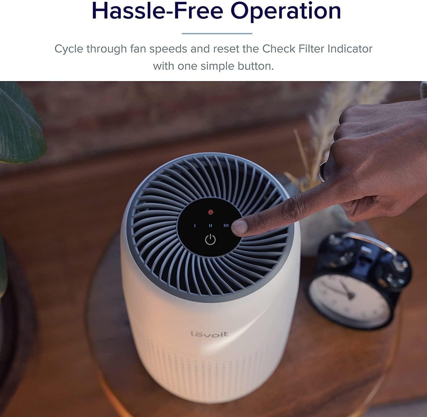 LEVOIT Air Purifier for Bedroom Home, Quiet HEPA Filter Cleaner with Fragrance Sponge & 3 Speed for Better Sleep, Air Frenshener, Allergies, Dust, Pet Dander, Odour, Smoke, Office, Desktop, Core Mini