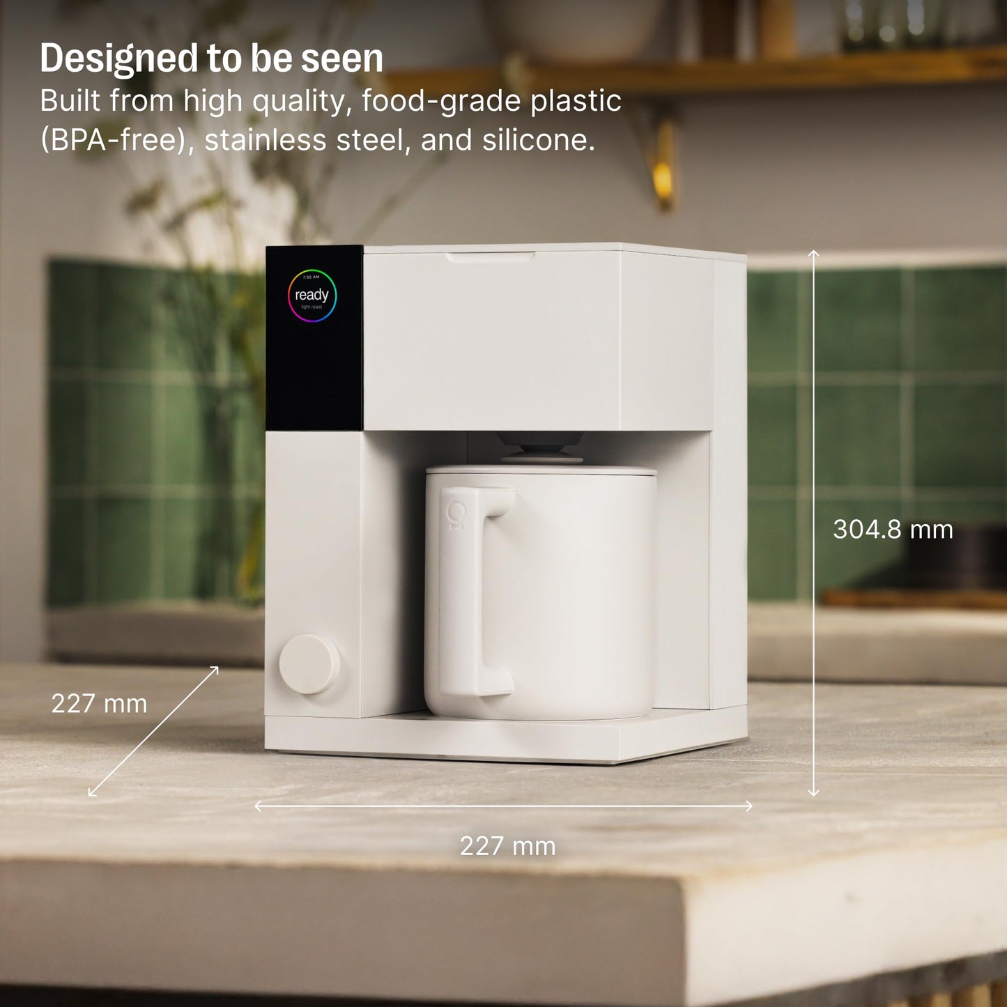 Fellow Aiden Precision Drip Coffee Maker, Thermal Carafe, Perfect Temperature Control, Bloom Cycle, Single Serve to 10 Cup Capacity, Matte Black, UK