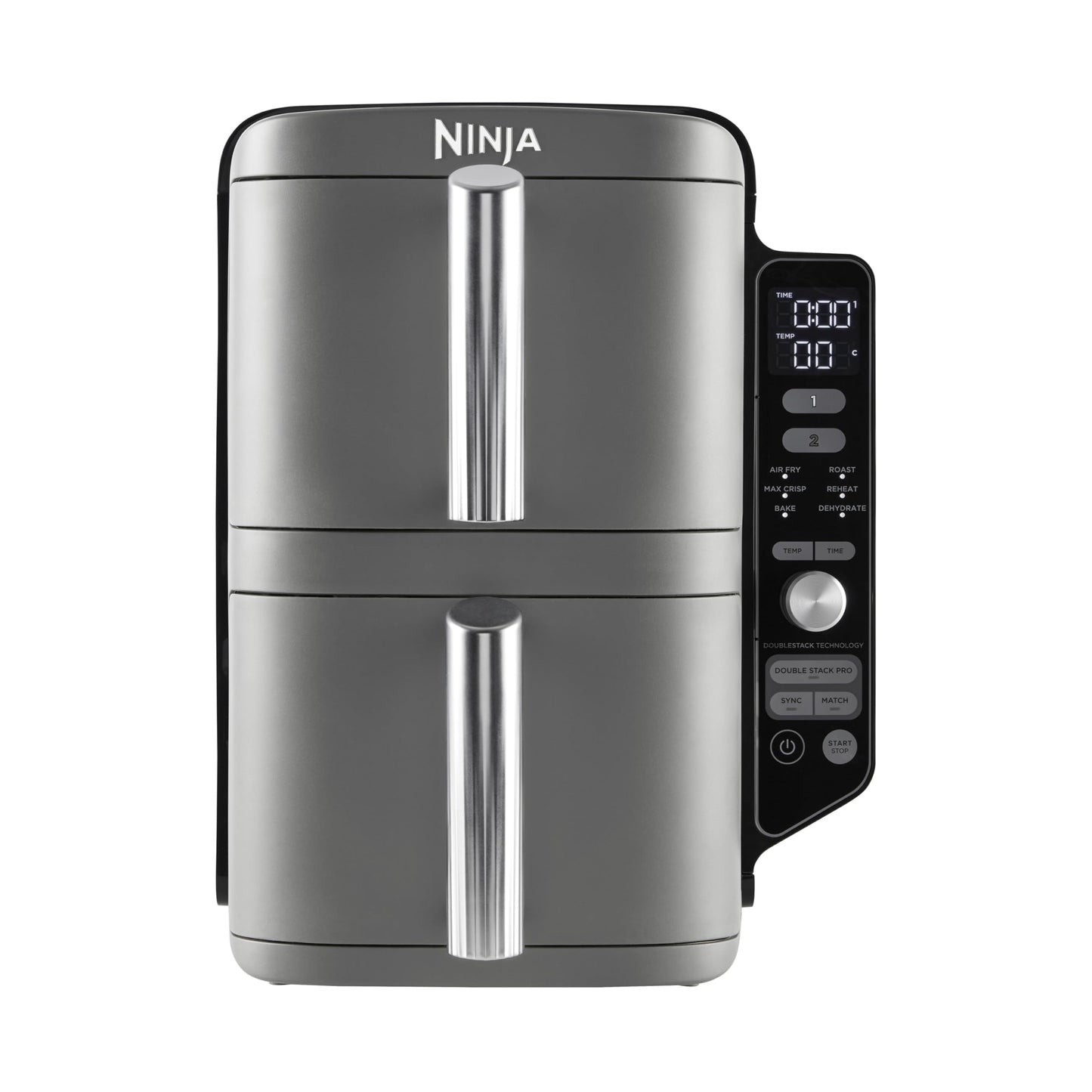 Ninja Foodi MAX Dual Zone Air Fryer, Amazon Exclusive, Tongs, 2 Drawers, 9.5L, 6-in-1, Use No Oil, Air Fry, Max Crisp, Roast, Bake, 8 Portions, Nonstick Dishwasher Safe Baskets, Copper/Black AF400UKCP