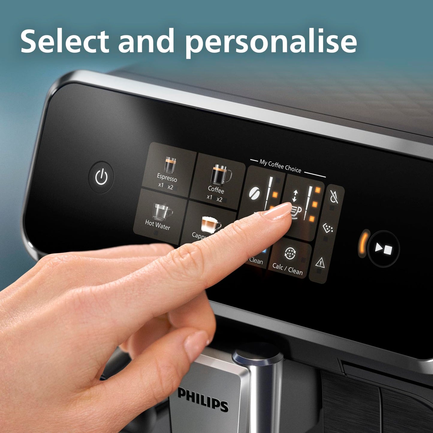 Philips 5500 Series Bean to Cup Coffee Machine – 20 Hot & Iced drinks, LatteGo Milk Frother, Fastest-to-Clean, 40% Quieter, Ceramic Grinder, Fully Automatic Espresso & Cappuccino maker – EP5546/70