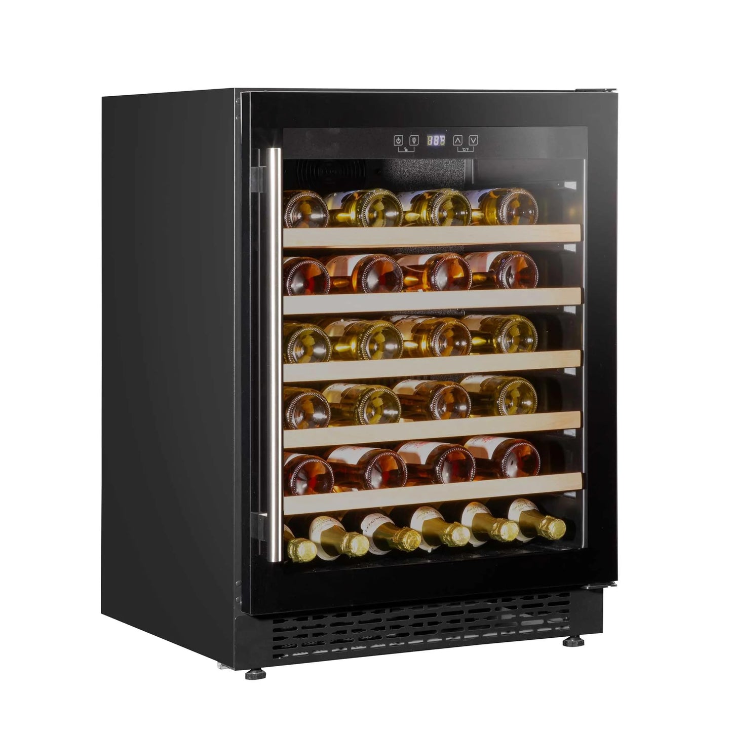 Baridi Black 12 Bottle Wine Fridge Cooler, Super Quiet 25dB, Touch Control, LED - DH73