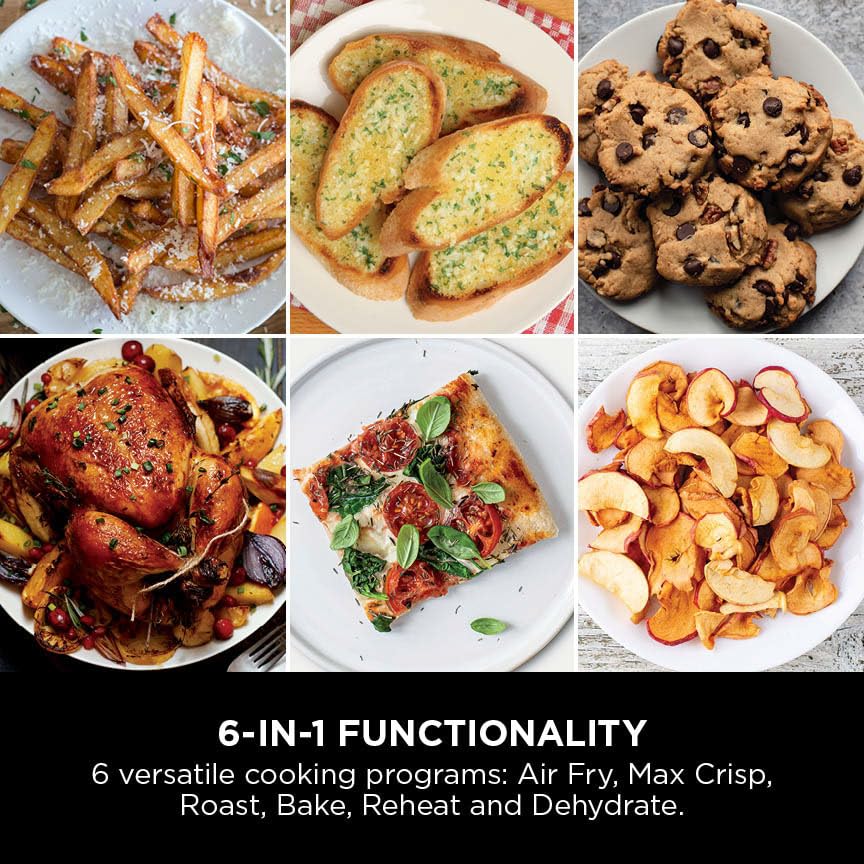 Ninja Foodi MAX Dual Zone Air Fryer, Amazon Exclusive, Tongs, 2 Drawers, 9.5L, 6-in-1, Use No Oil, Air Fry, Max Crisp, Roast, Bake, 8 Portions, Nonstick Dishwasher Safe Baskets, Copper/Black AF400UKCP