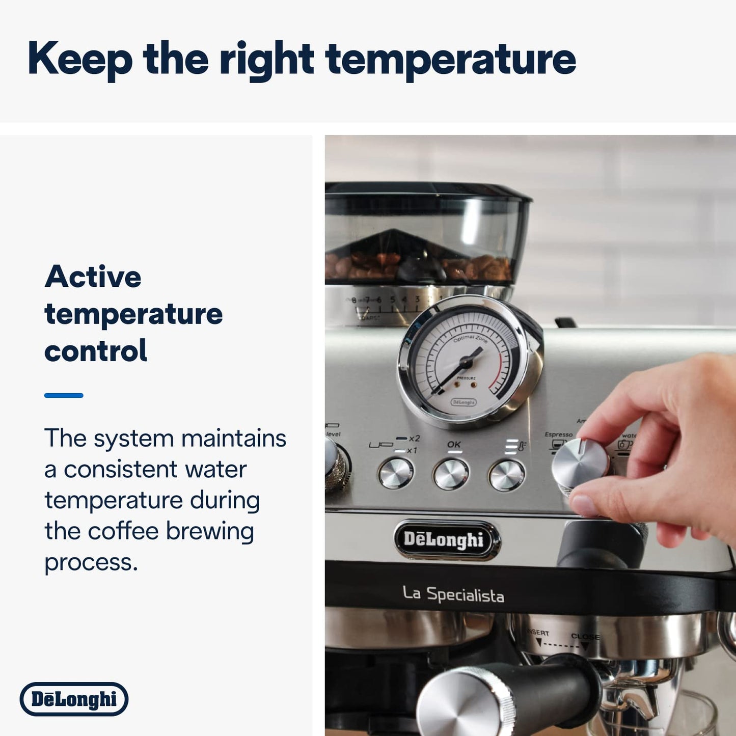 De'Longhi La Specialista Arte EC9155.W, Barista Pump Espresso Machine, Bean to Cup Coffee and Cappuccino Maker, 8 Grinding Settings, MyLatte Art Frothing Wand, 1550W, White