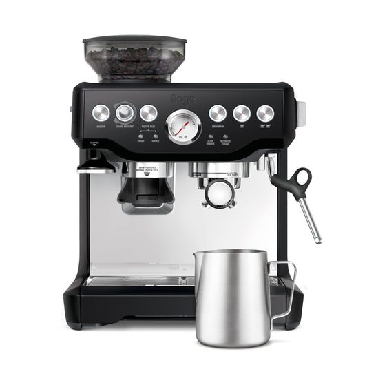 Sage - The Barista Express - Bean to Cup Coffee Machine with Grinder and Milk Frother, Black Gloss