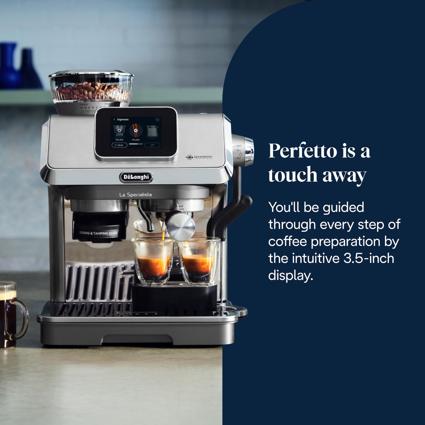 De'Longhi La Specialista Metal Barista Pump Espresso Machine, Bean to Cup Coffee and Cappuccino Maker, EC9155.MB, 1450W, Silver