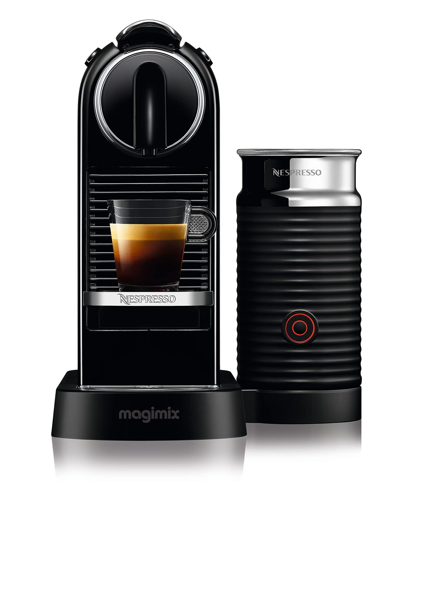 Nespresso De'Longhi CitiZ EN167.B, Capsule, Single-Serve Pod Coffee Machine, Compact Design, 19 Bar Pressure, 2 Cup Sizes, Welcome Set Included, Black, 1260 W