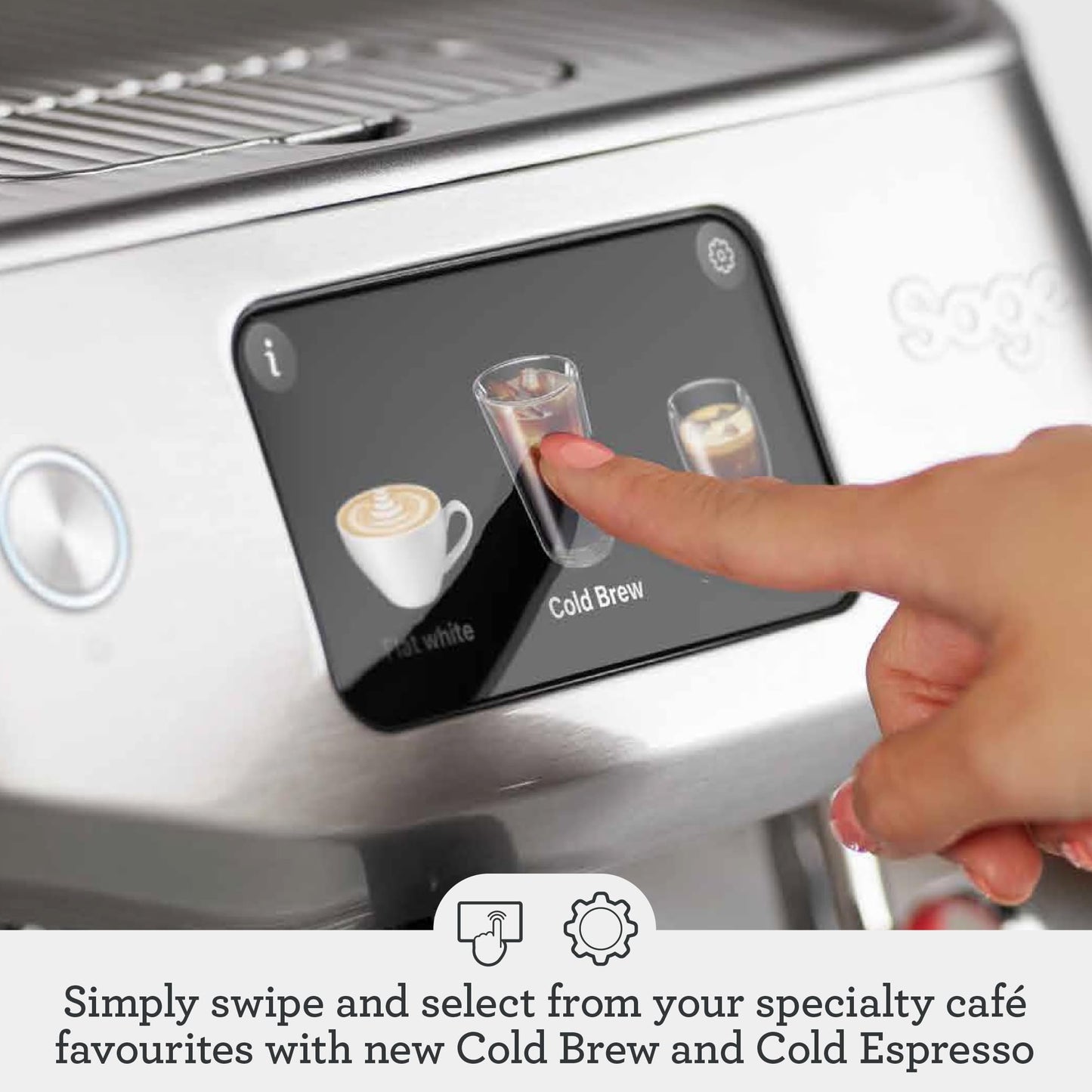 Sage - The Oracle Jet, Professional Coffee Machine with Manual and Automatic Milk Frother, Brushed Stainless Steel