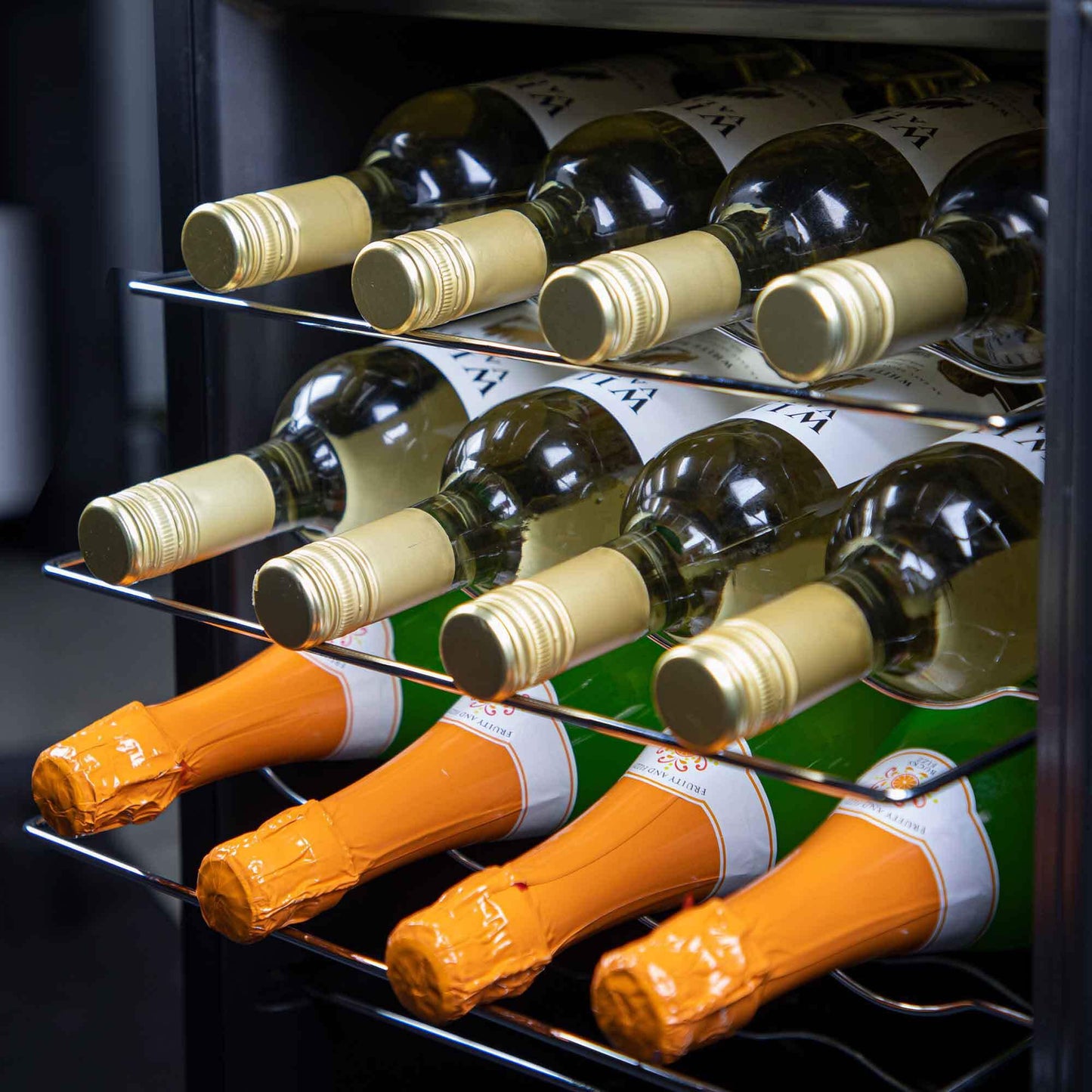 Baridi Black 12 Bottle Wine Fridge Cooler, Super Quiet 25dB, Touch Control, LED - DH73